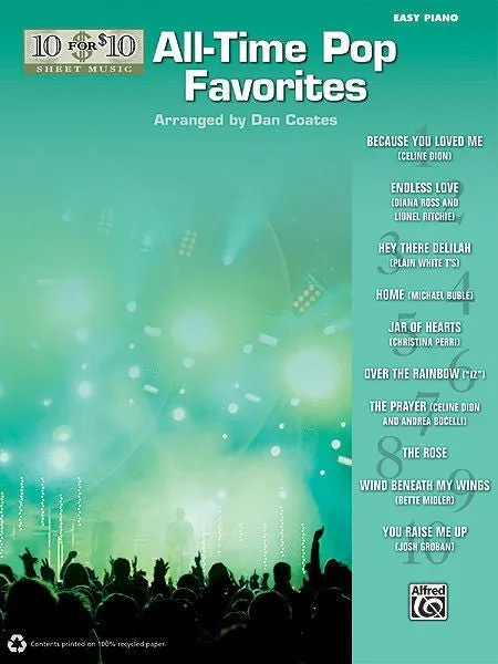 10 for 10 Sheet Music: All-Time Pop Favorites - Easy Piano