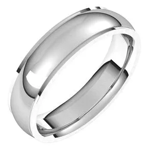 10K White 5 mm Comfort Fit Edge Band Size 11