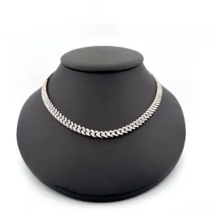 10K White Gold Sharp-edge Cubanlink