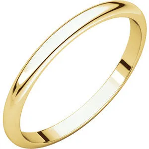 10K Yellow 1.5 mm Half Round Band Size 9.5