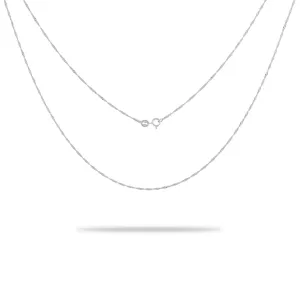 1.0mm Singapore Chain in White Gold