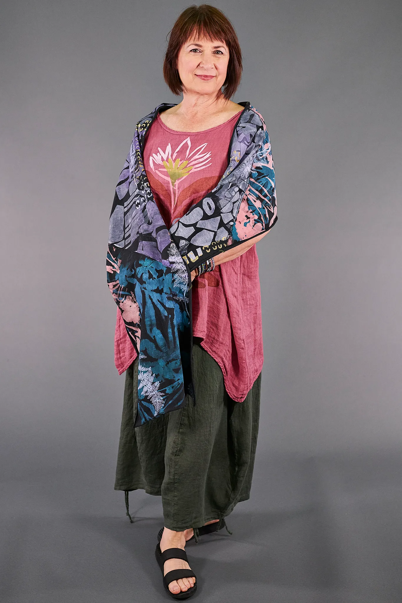 1196 Swing Linen Tank-Bloom-Bold Synthesis