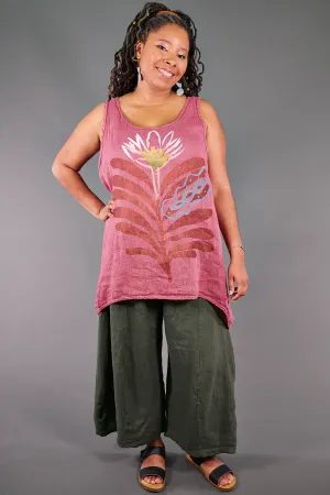 1196 Swing Linen Tank-Bloom-Bold Synthesis