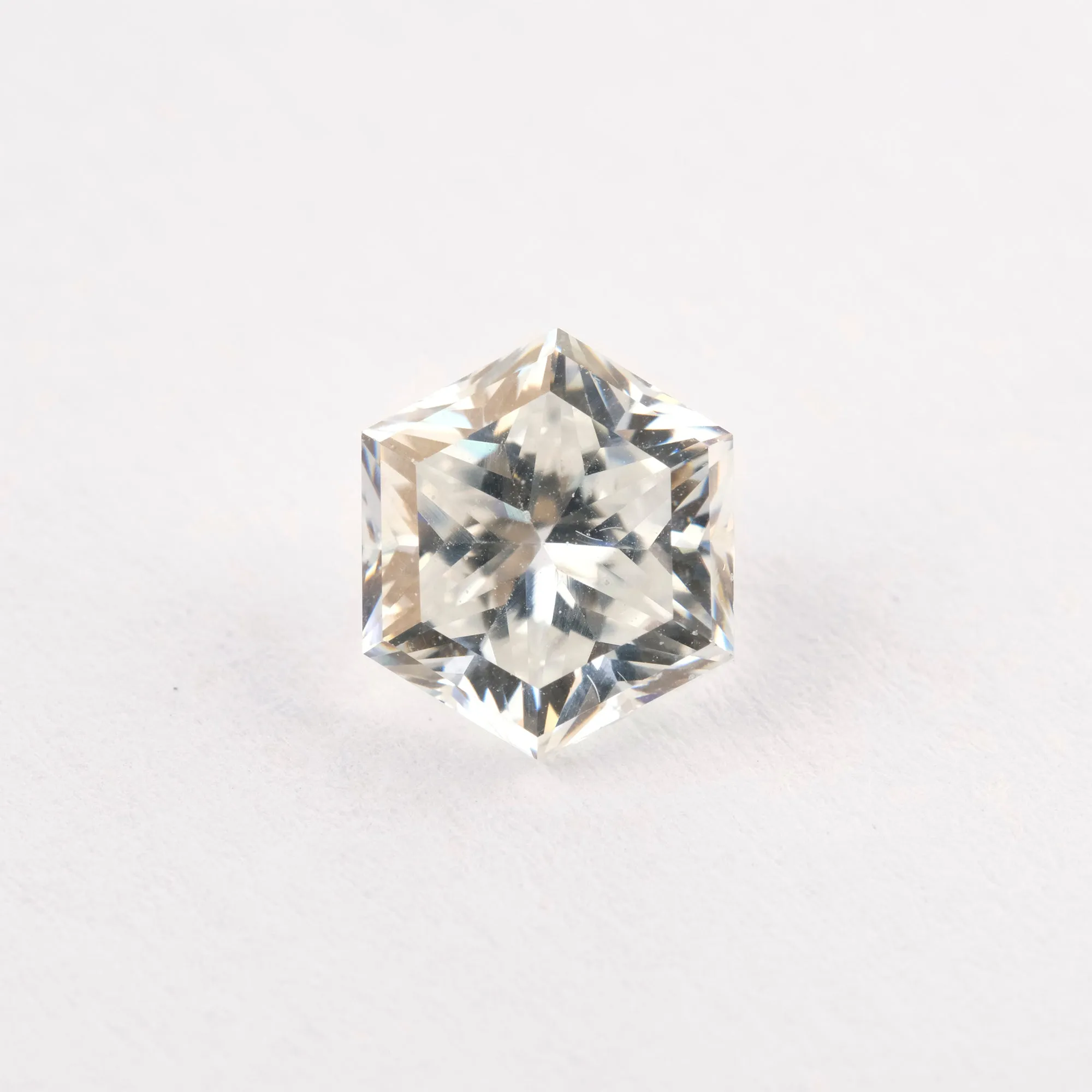1.38 Carat White Hexagon Moissanite