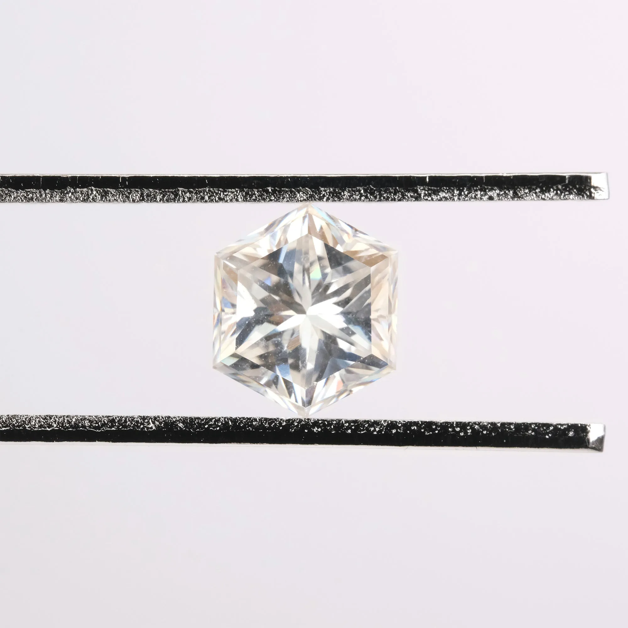 1.38 Carat White Hexagon Moissanite