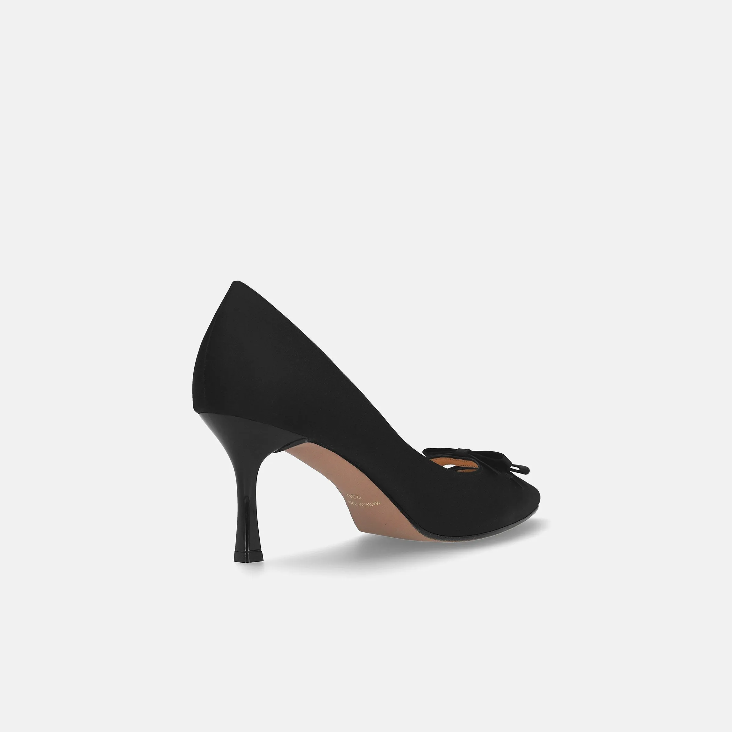15%OFF: 2024SS: Double Ribbon Satin Pumps (m72021) Black