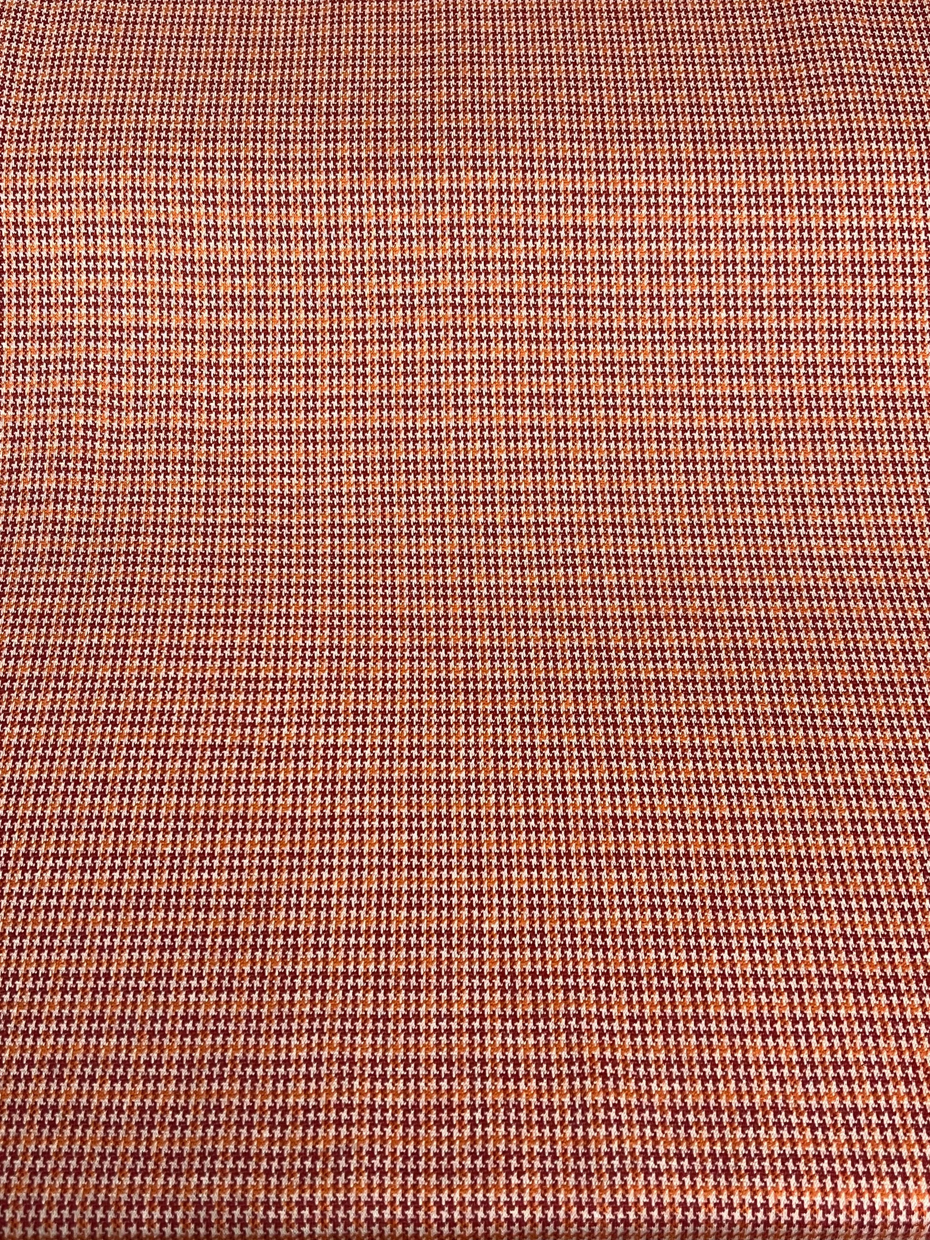 1.75M REMNANT RUST HOUNDSTOOTH BRUSHED PONTE ROMA JERSEY SALE