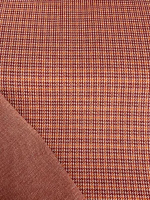 1.75M REMNANT RUST HOUNDSTOOTH BRUSHED PONTE ROMA JERSEY SALE