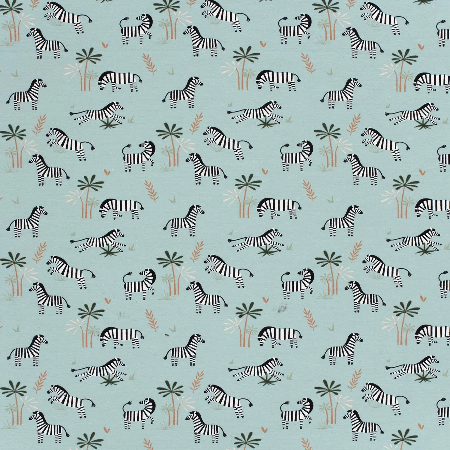 1.7M REMNANT BLUE ZEBRAS COTTON JERSEY