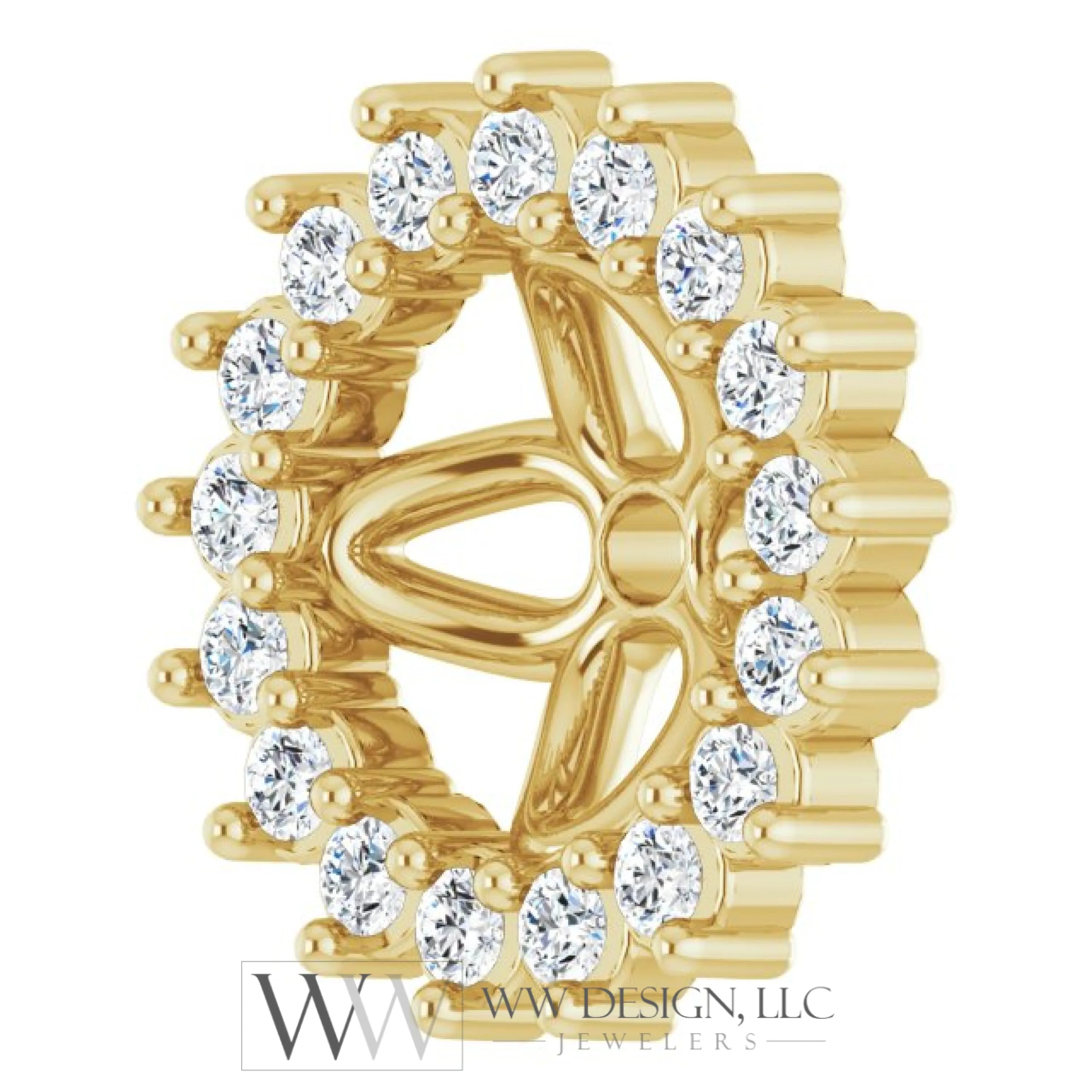1/8 CTW Natural Diamond Earring Jackets 5mm Inside diameter - 14k Gold (Y, W, R), Sterling Silver or Platinum