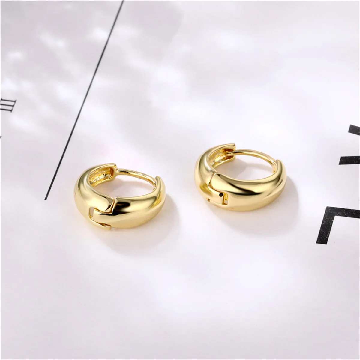 18K Gold-Plated Huggie Earrings