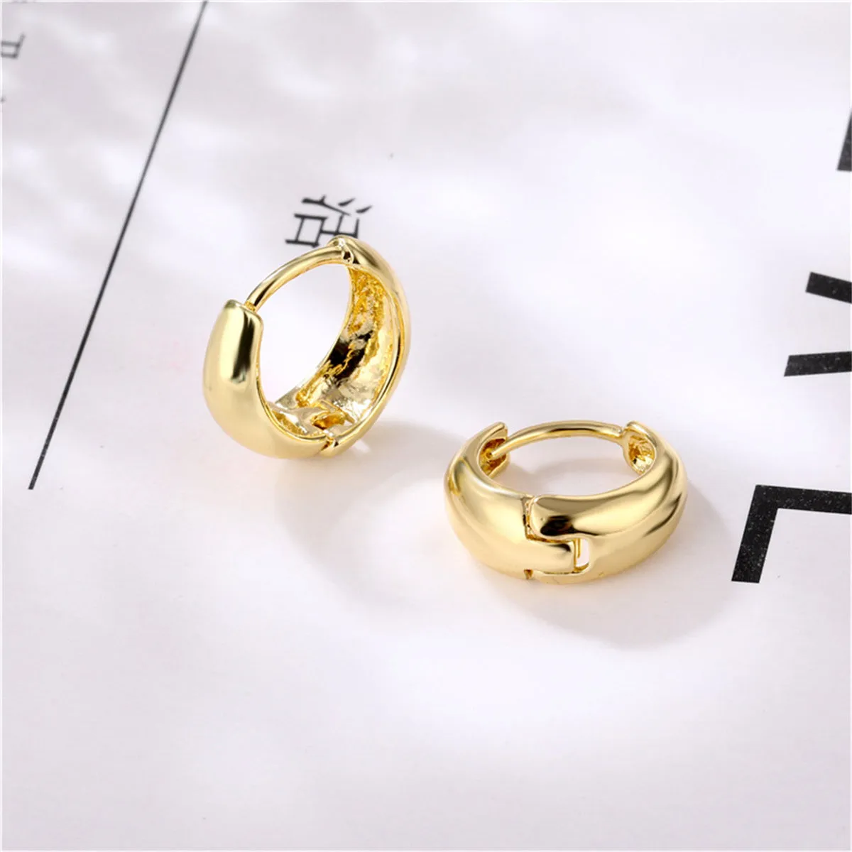 18K Gold-Plated Huggie Earrings