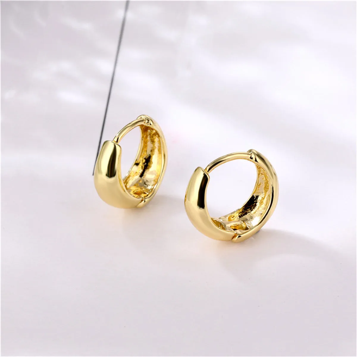 18K Gold-Plated Huggie Earrings