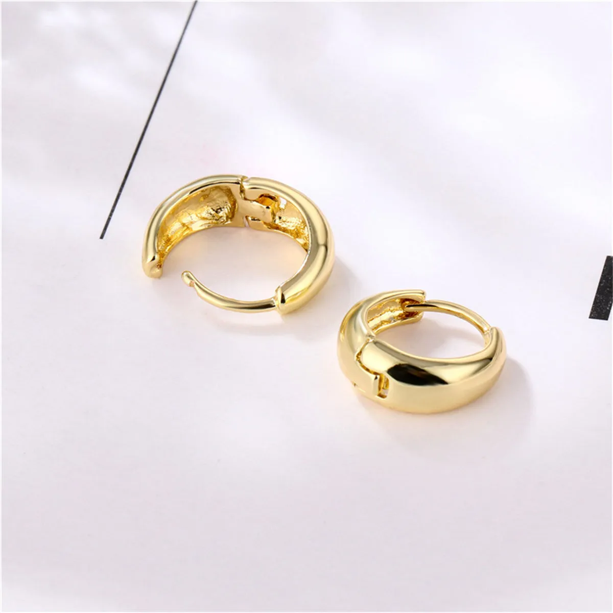 18K Gold-Plated Huggie Earrings