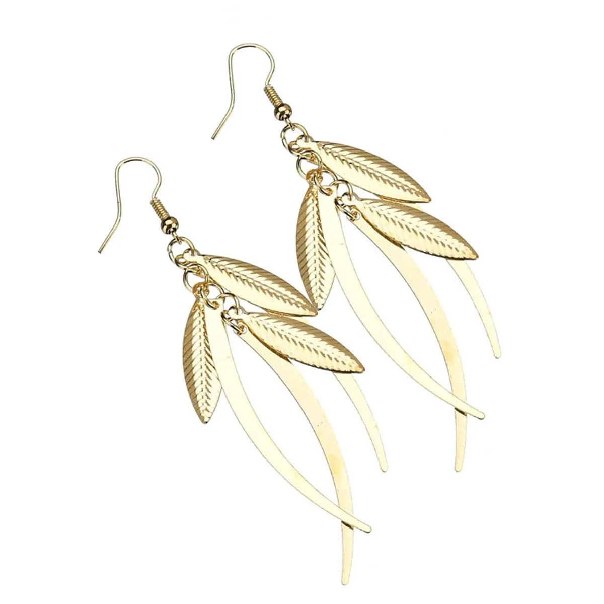 18K Gold-Plated Leaves Drop Earrings