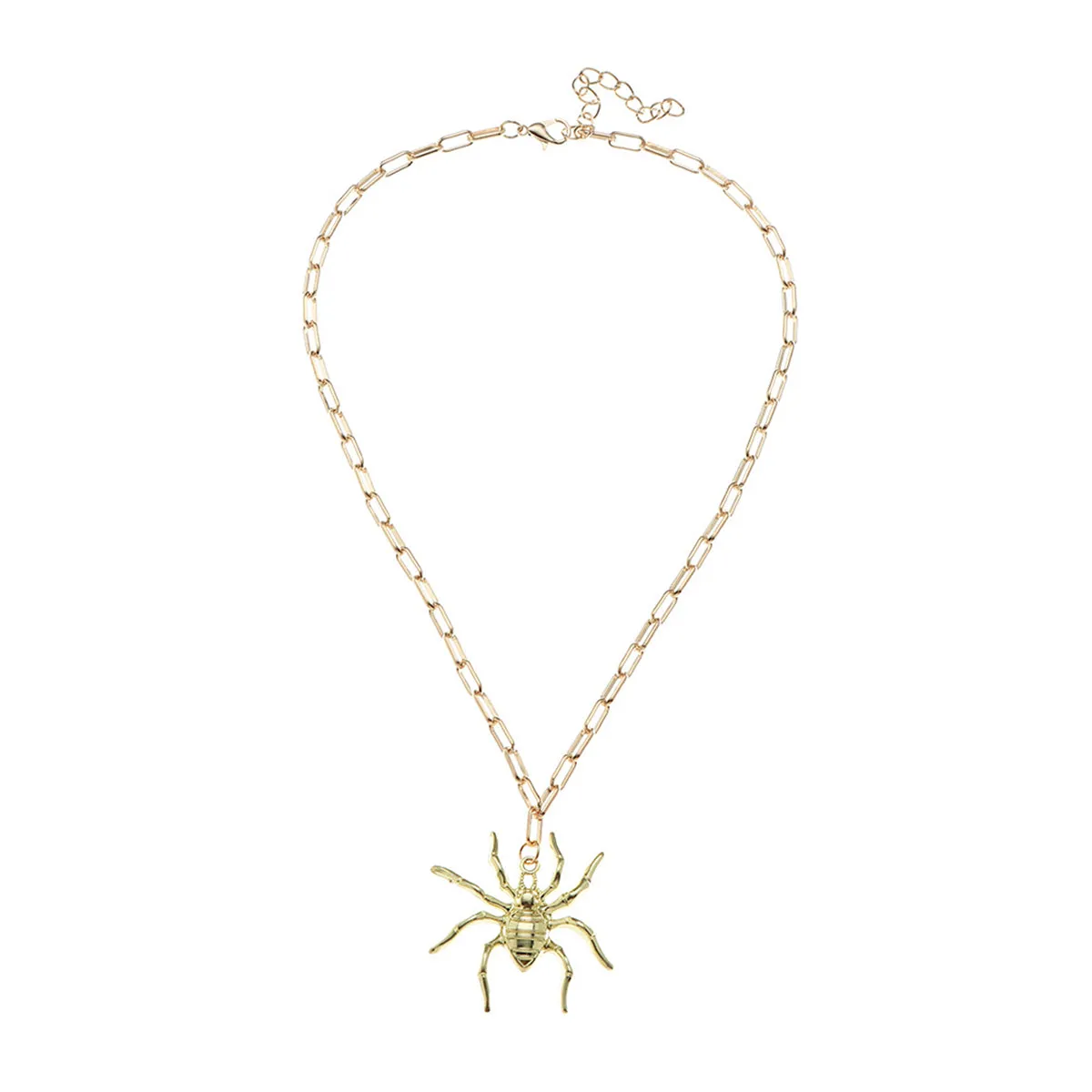 18K Gold-Plated Spider Pendant Chain Necklace