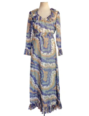 1960s Tiger Print Maxi Dress