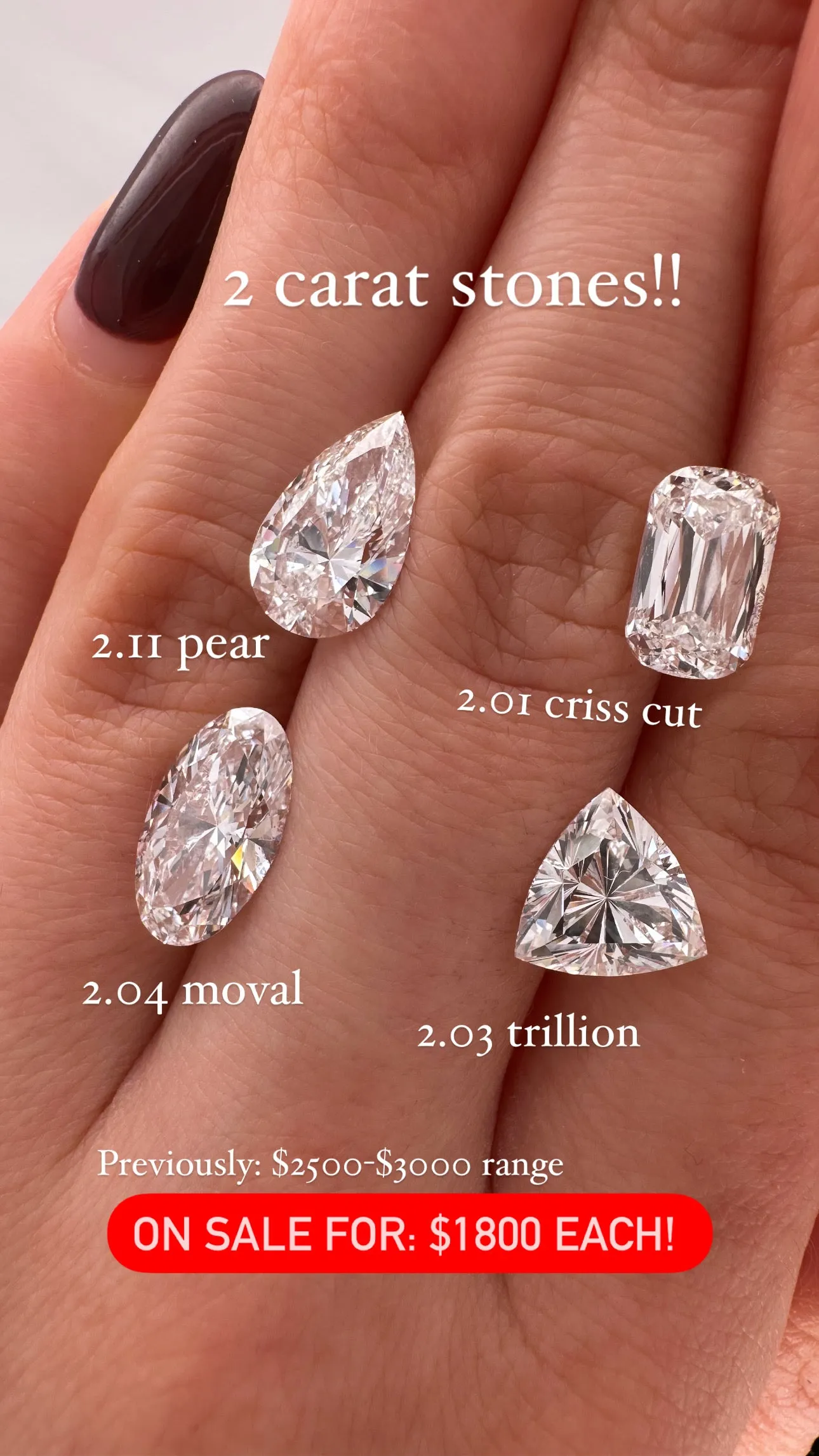 2.03 CARAT TRILLION CUT LAB GROWN DIAMOND