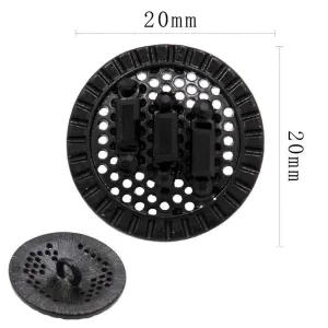 20mm Gunmetal Round Diamond Metal Shank Buttons 20pcs