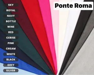 2M LIGHT GREY REMNANT PONTE ROMA JERSEY FABRIC