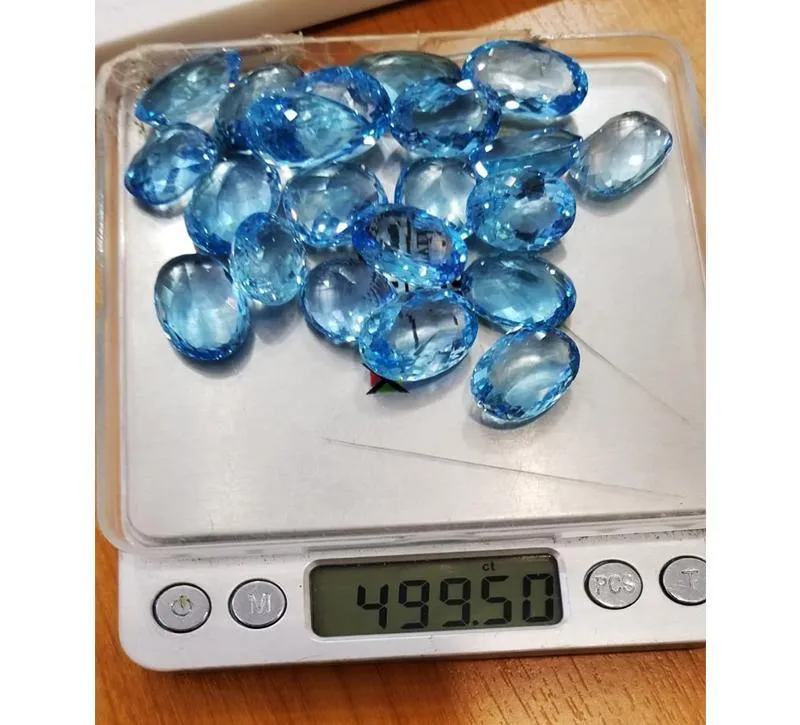 500 Carats Blue Topaz Stones | Loose Gems Wholesale