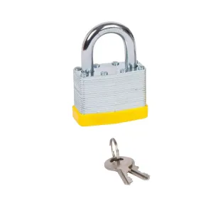 50mm Laminated Keyed Padlock   2 Keys
