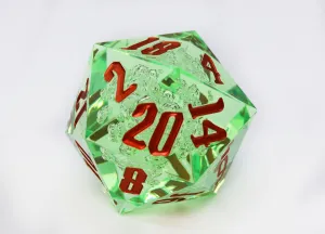 55mm Titan D20 - Sharp Edge Green Bubbles