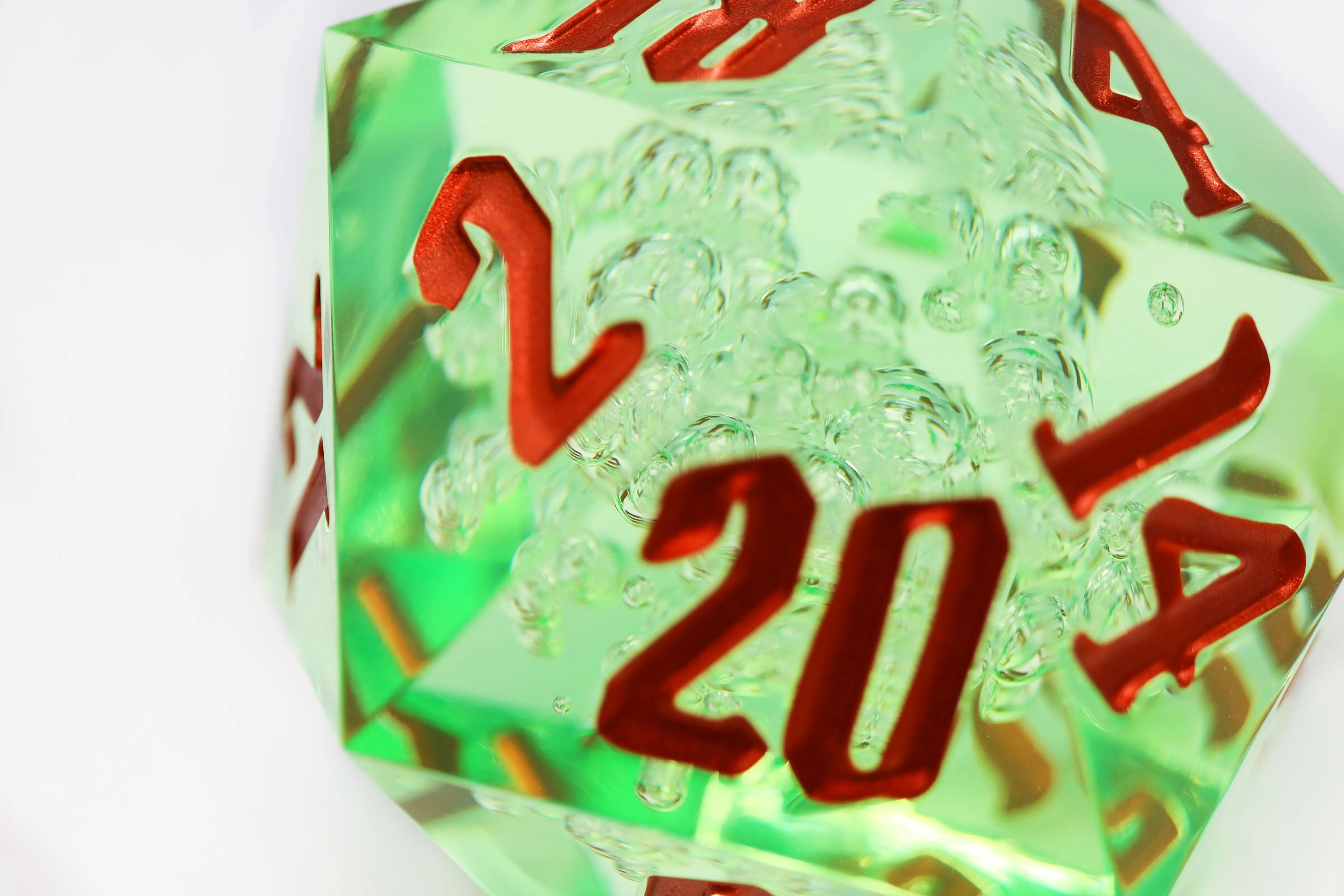 55mm Titan D20 - Sharp Edge Green Bubbles