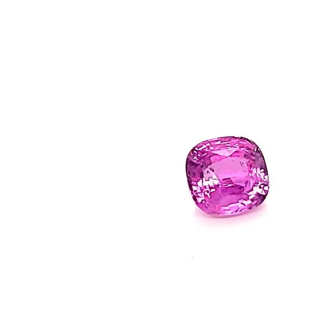 6.56ct Pink Unheated Natural Sapphire Cushion Cut GRS Certified