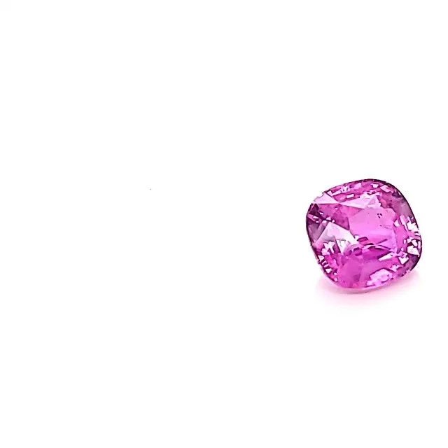 6.56ct Pink Unheated Natural Sapphire Cushion Cut GRS Certified