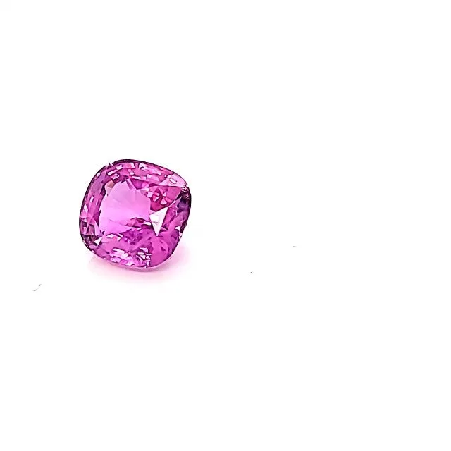 6.56ct Pink Unheated Natural Sapphire Cushion Cut GRS Certified