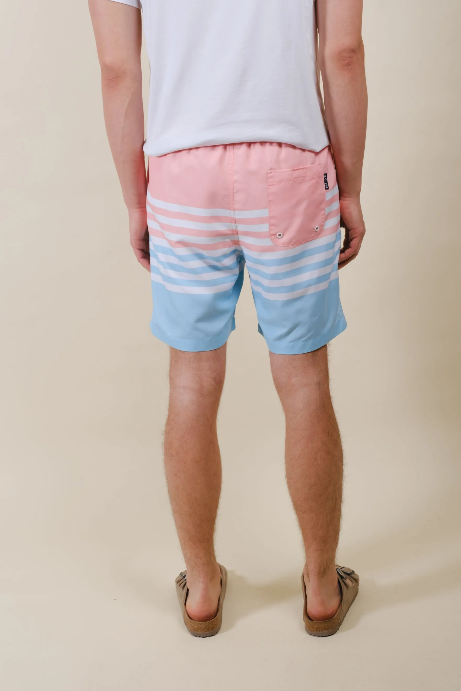 7"  Multi Stripe Swim Short