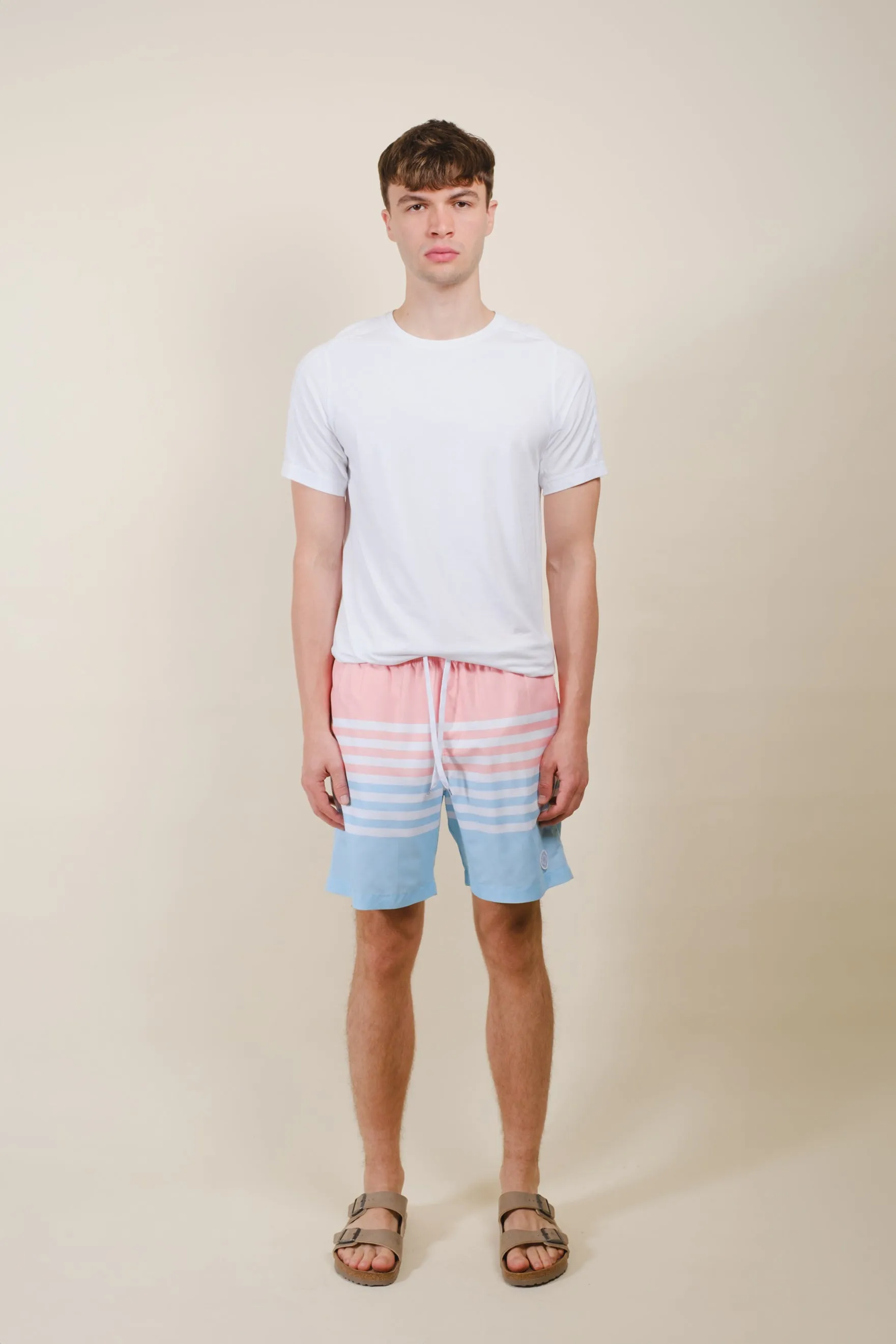 7"  Multi Stripe Swim Short