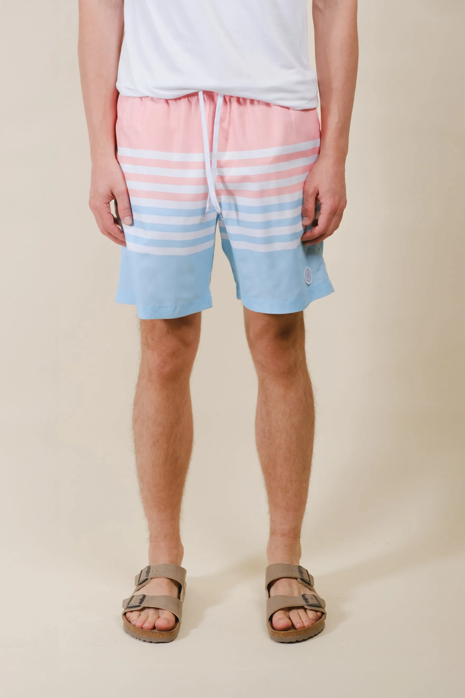 7"  Multi Stripe Swim Short