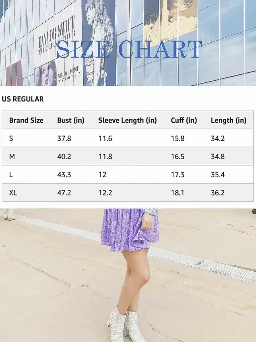 A-Line High-Waisted Loose Layered Short White Sequin Dress