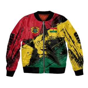 Afro Ghana Lion Bomber Jacket Star Grunge Style TS04