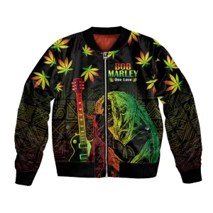 Afro Jamaica Legend Bob Day Bomber Jacket One Love Jamaican Reggae African Pattern LT14