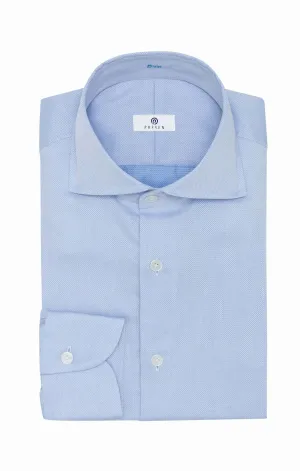 Albini Light Blue Dobby 365 Easy Care Fine Cotton
