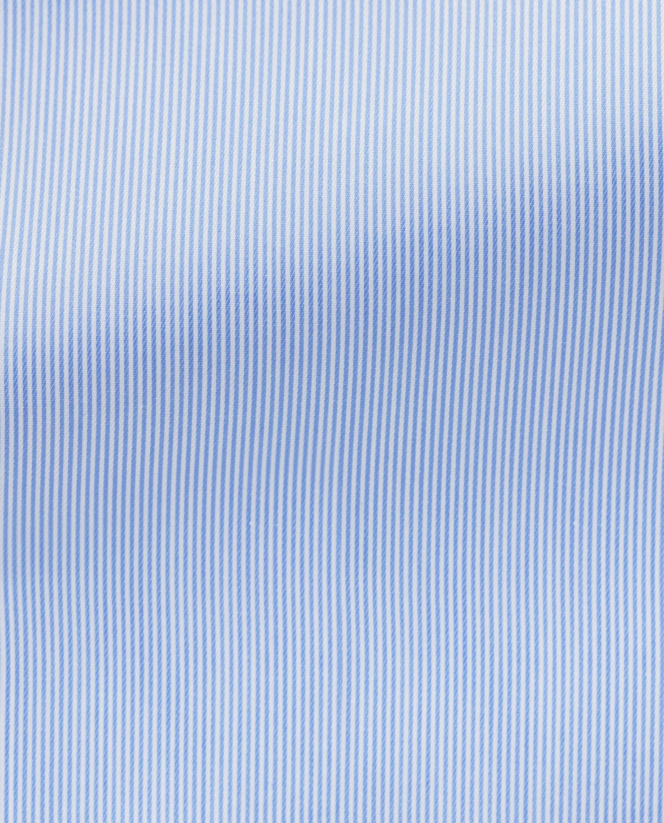 Albini Sky Blue Hairline Twill 365 Easy Care Fine Cotton