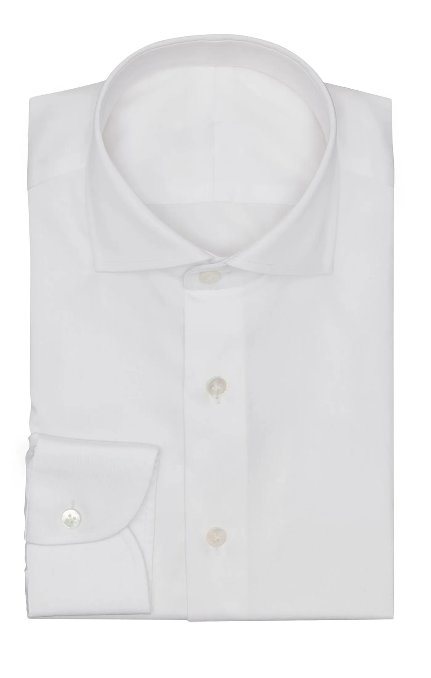 Albini White Satin Twill 365 Easy Care Fine Cotton