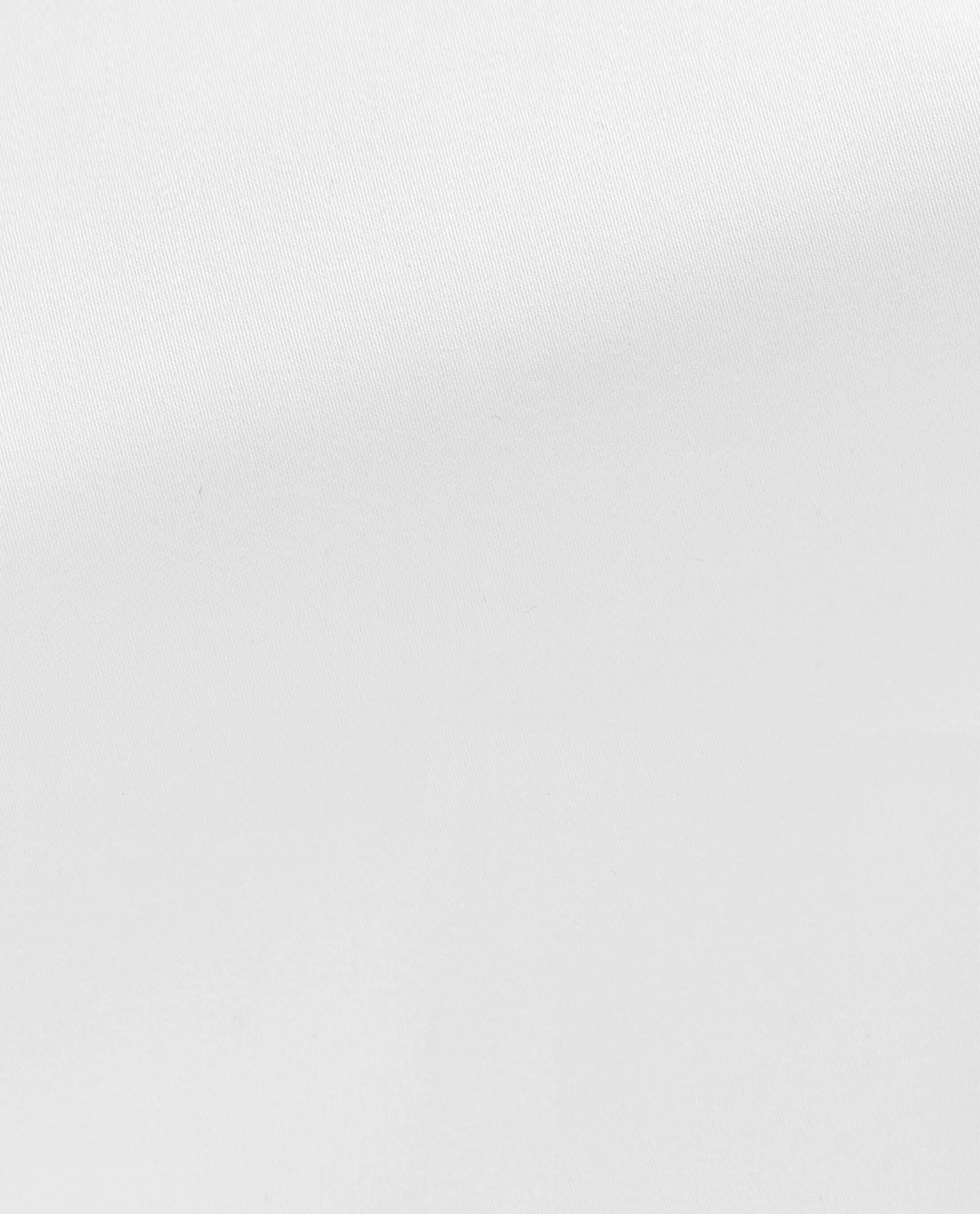 Albini White Satin Twill 365 Easy Care Fine Cotton