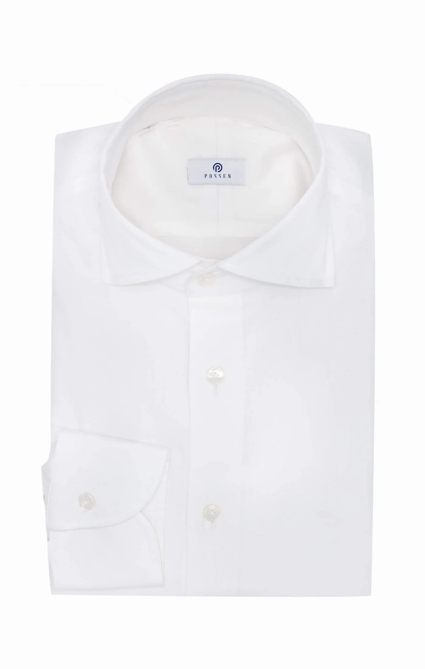 Albini White Stretch Satin 365 Easy Care Cotton