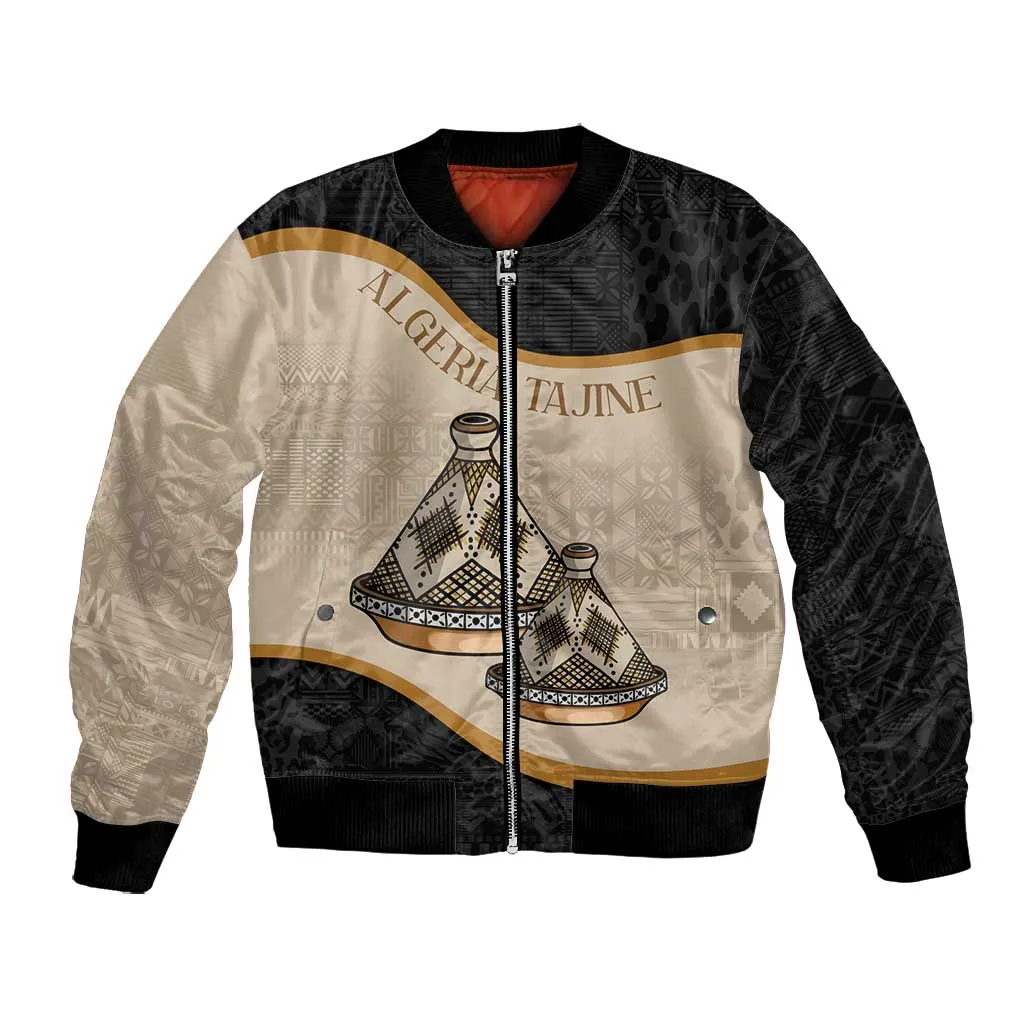 Algeria Tajine Dish Personalized Bomber Jacket with African Tribal Pattern LT9