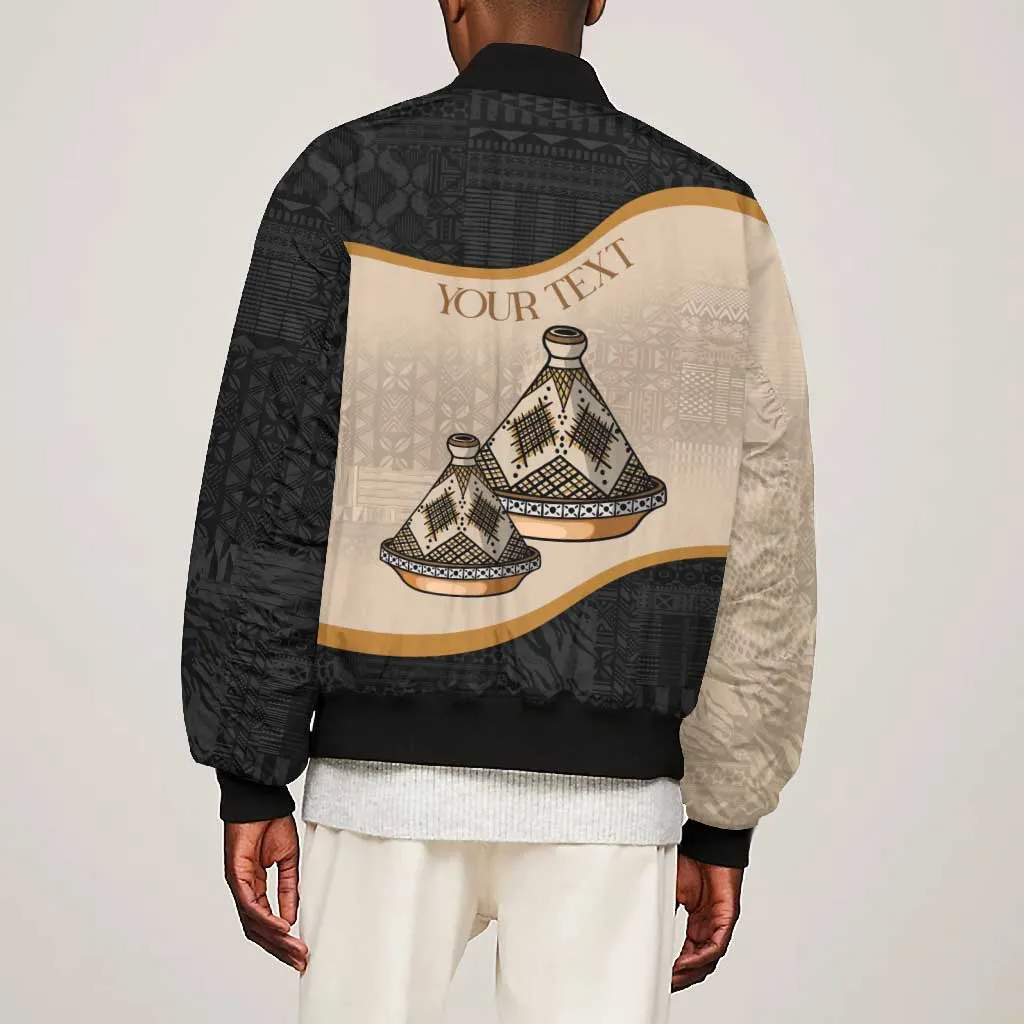Algeria Tajine Dish Personalized Bomber Jacket with African Tribal Pattern LT9