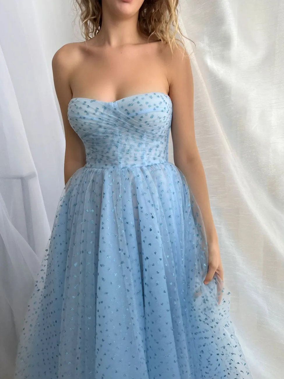 Aline Blue Short Prom Dress, Blue Homecoming Dresses