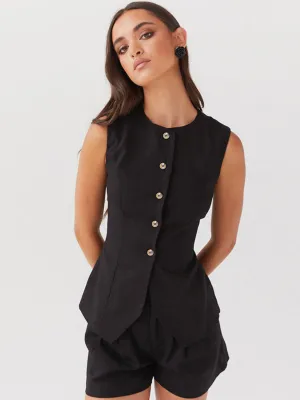 Always In Love Linen Sleeveless Vest