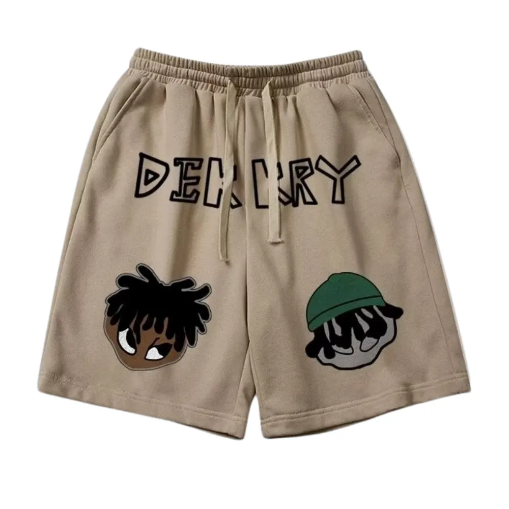 American Two Weird Kids Print Shorts