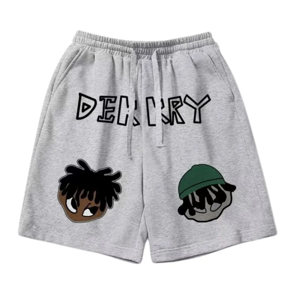 American Two Weird Kids Print Shorts