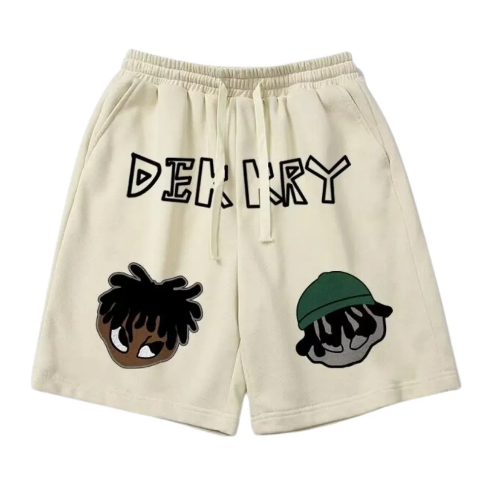 American Two Weird Kids Print Shorts