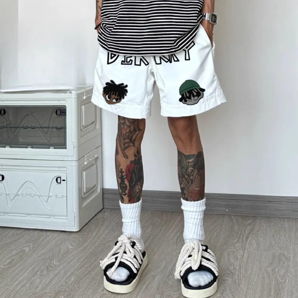 American Two Weird Kids Print Shorts